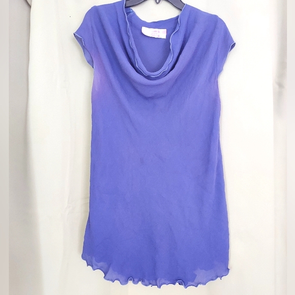 Vintage Sheer Silk Purple Fairycore Blouse - Picture 4 of 7